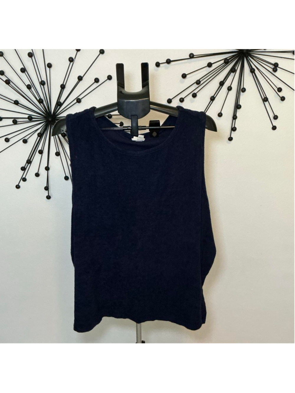 A New Day Navy Terry Sleeveless Tank Top 4X